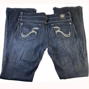 Rock & Republic Low-rise Bootcut Flare Y2K Women's Jeans Size 28x29